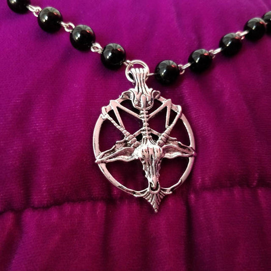 Baphomet Necklace satanic rosary