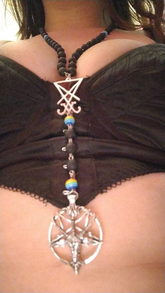 satanic prayer beads modelled