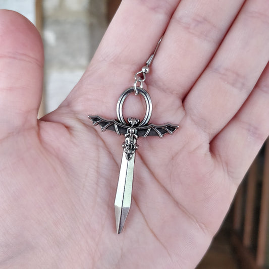 Bat Ankh Earrings