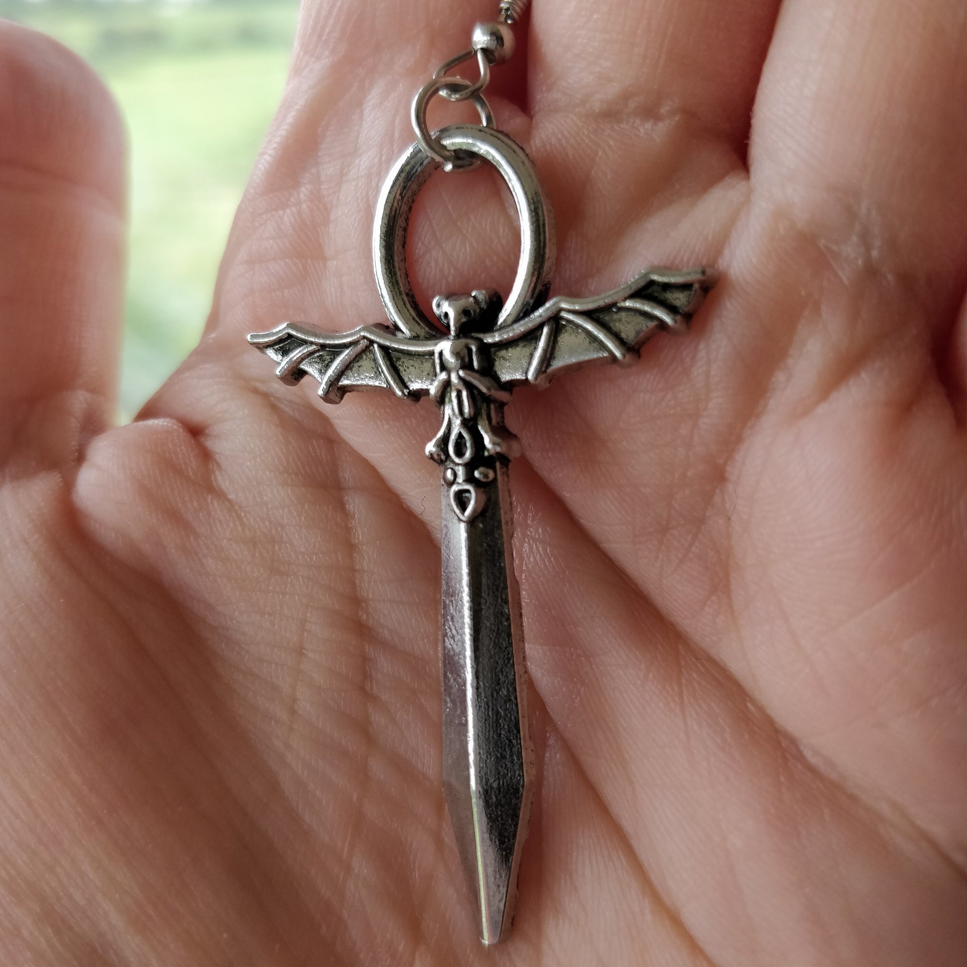 Bat Ankh Earrings - Trad Goth