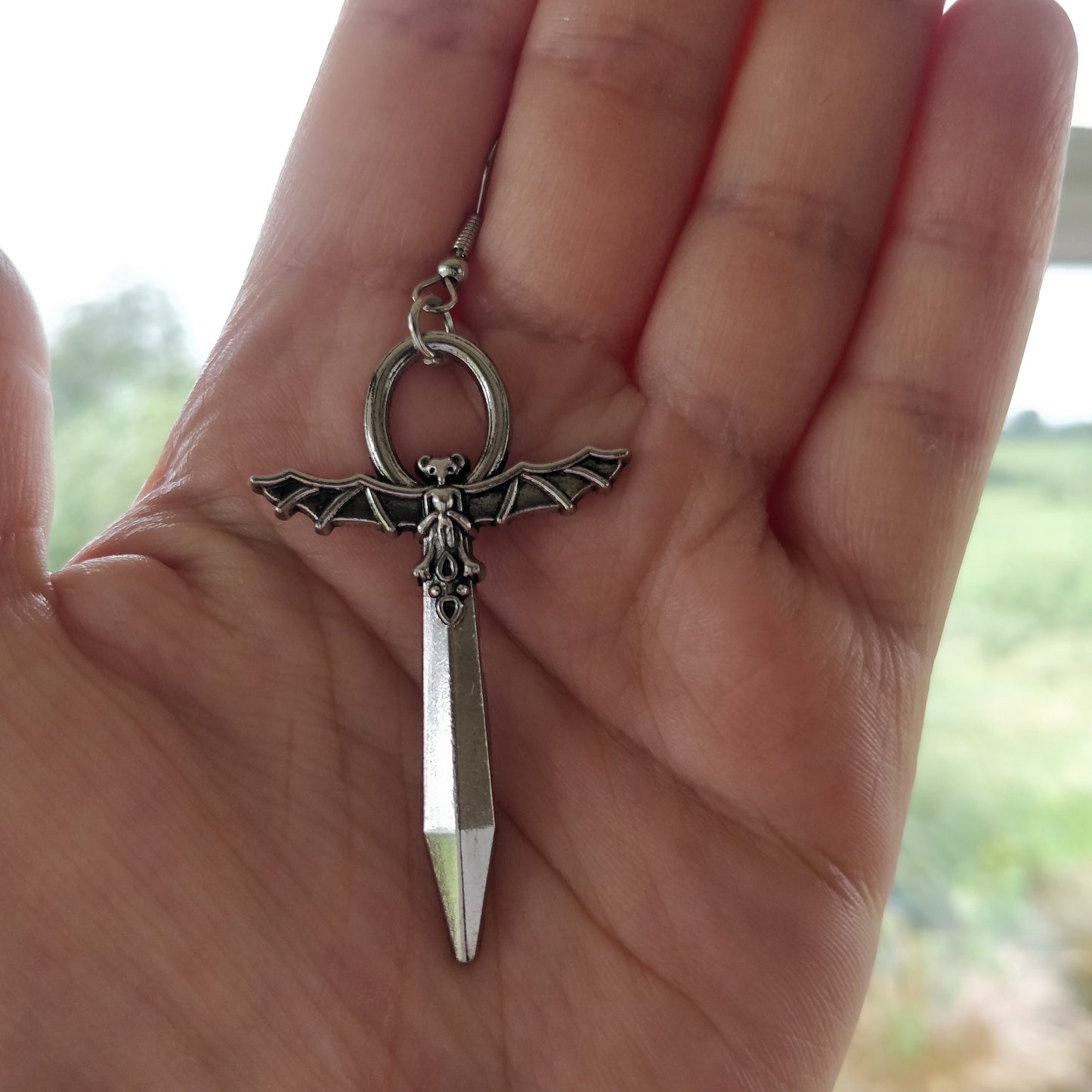 Bat Ankh Earrings - Trad Goth