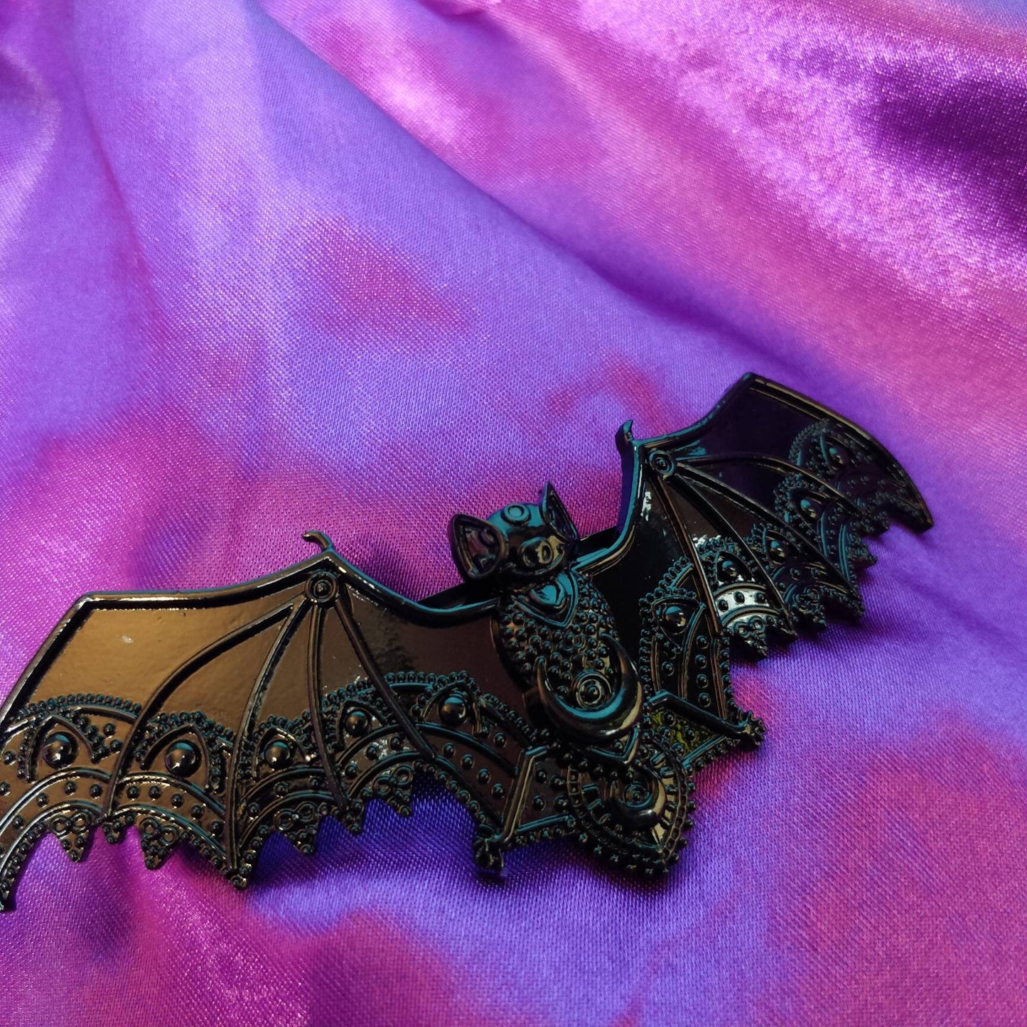 Bat Hair Barrette- gothic victoriana hair clip black