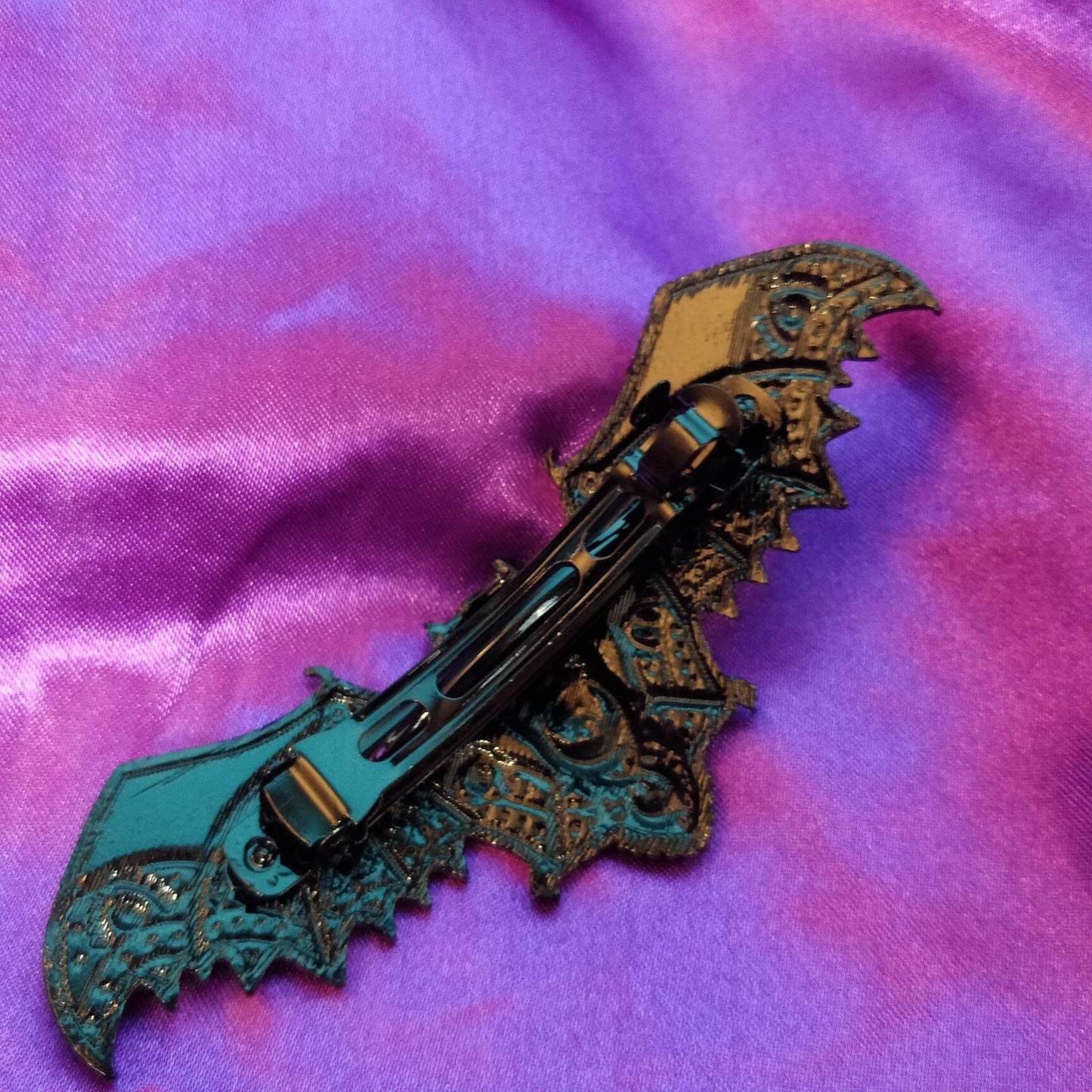 Bat Hair Barrette- gothic victoriana hair clip black