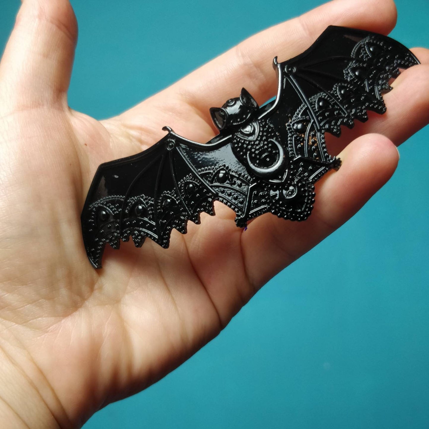 Bat Hair Barrette- gothic victoriana hair clip black