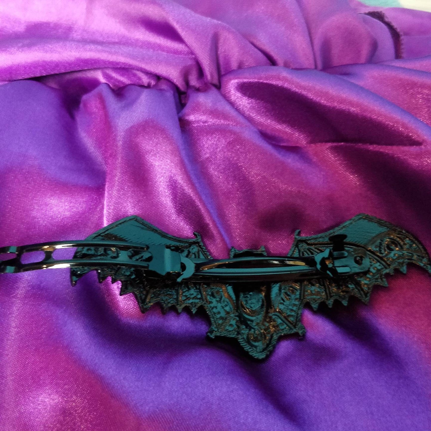 Bat Hair Barrette- gothic victoriana hair clip black