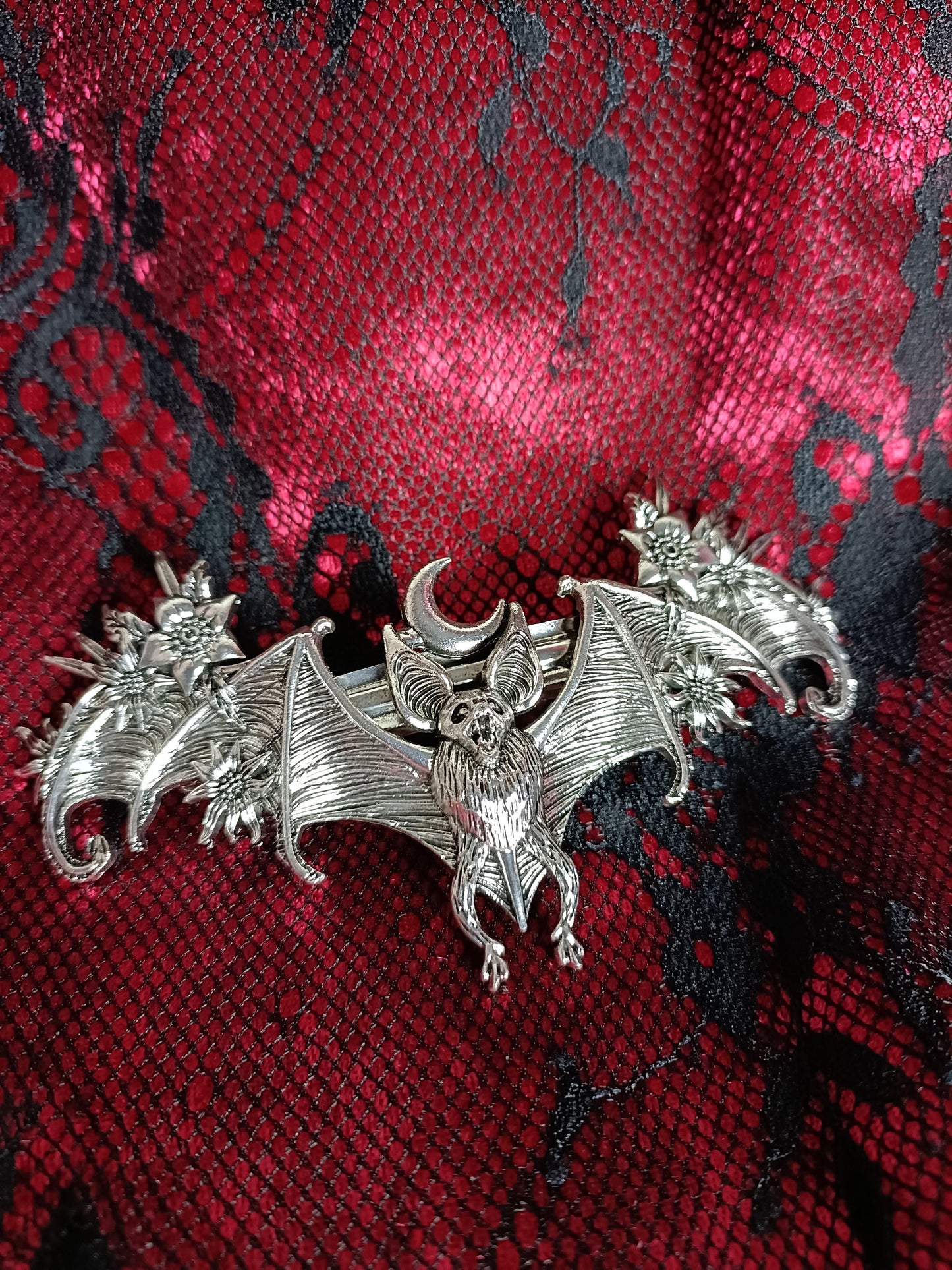 Bat Hair Clip - Night Bloom Gothic Hair Clip