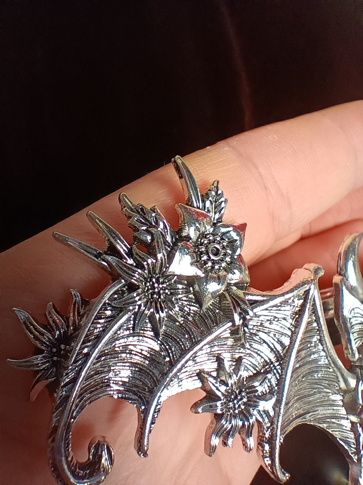 Bat Hair Clip - Night Bloom Gothic Hair Clip