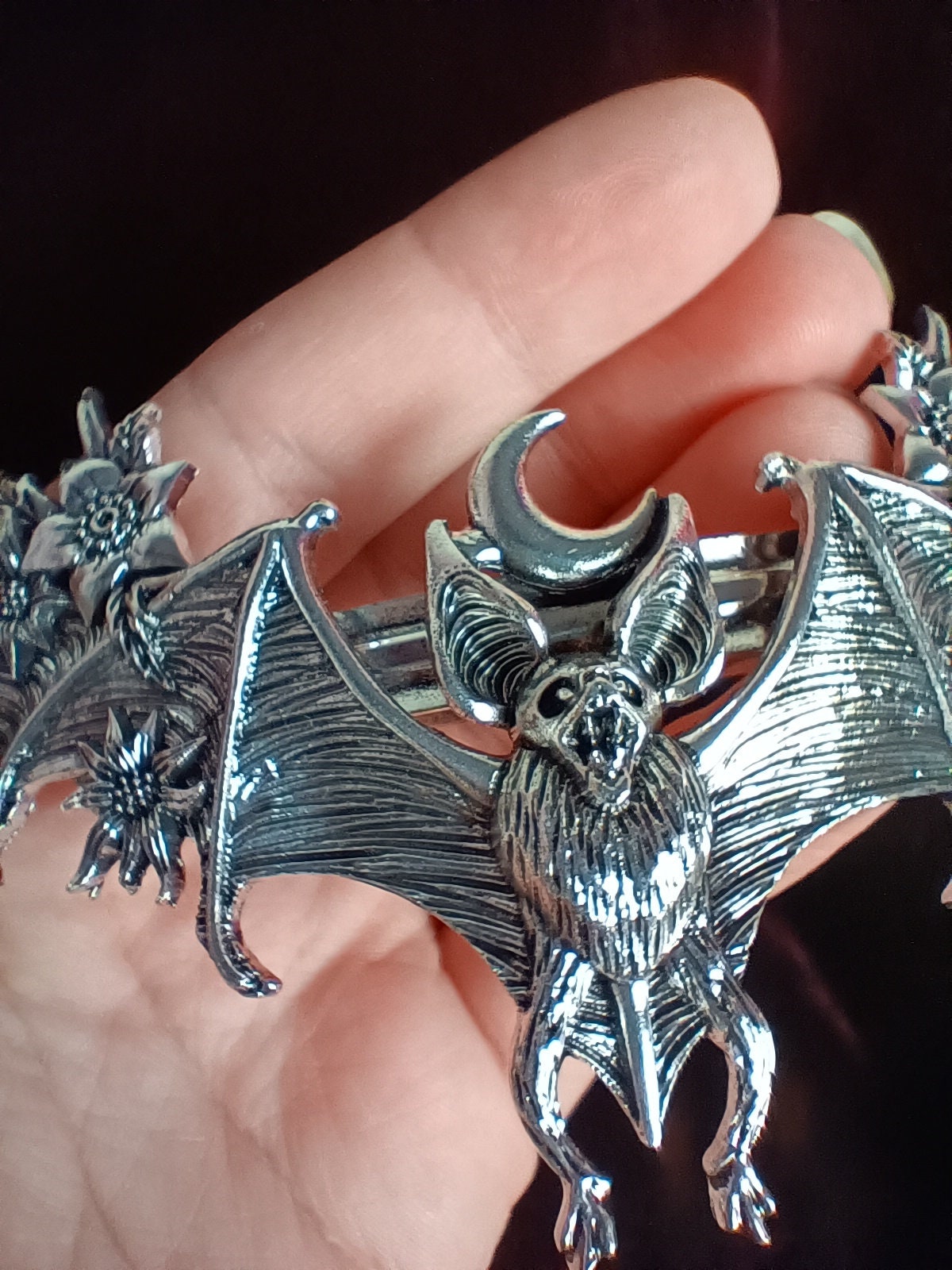 Bat Hair Clip - Night Bloom Gothic Hair Clip