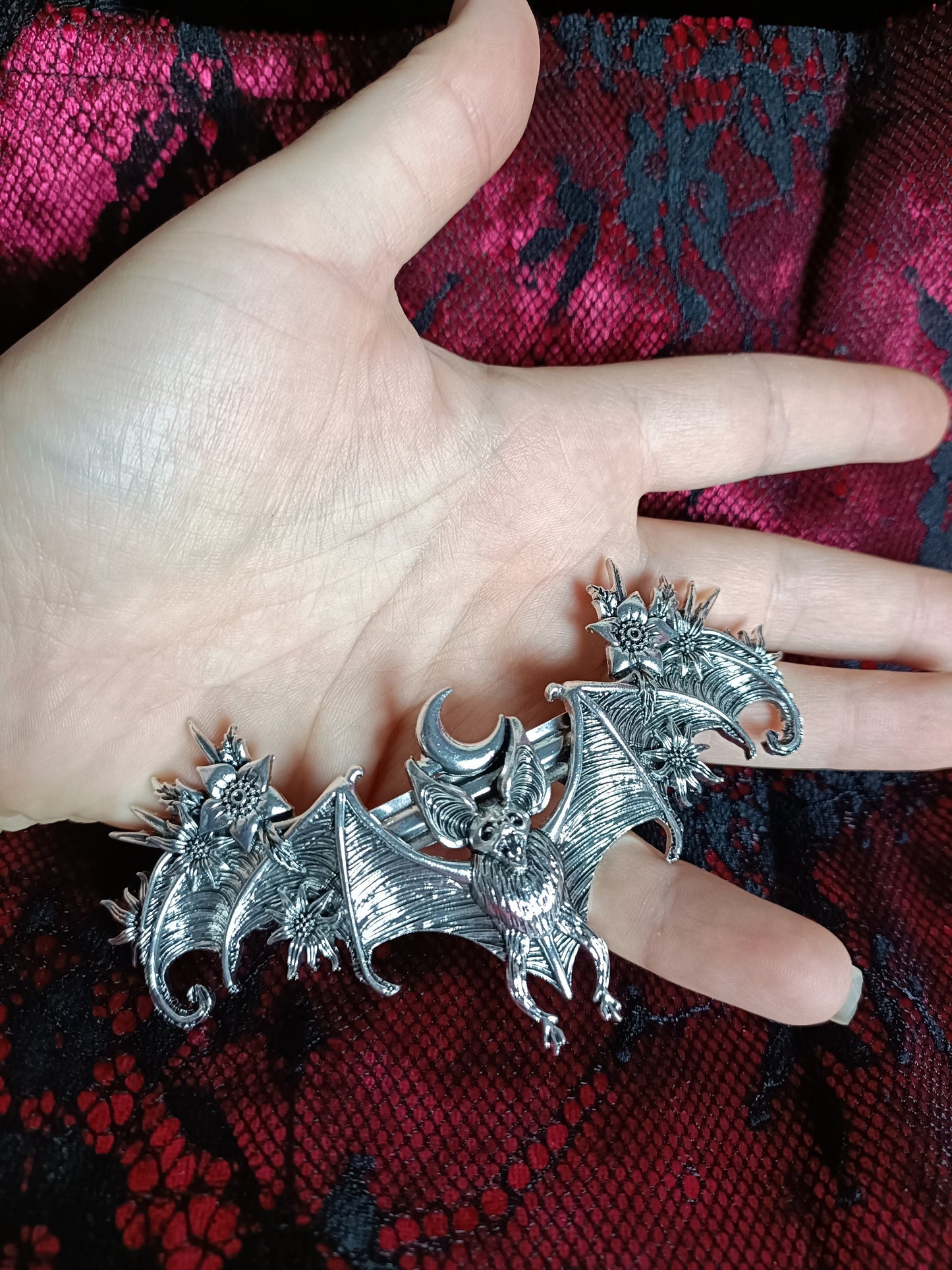 Bat Hair Clip - Night Bloom Gothic Hair Clip