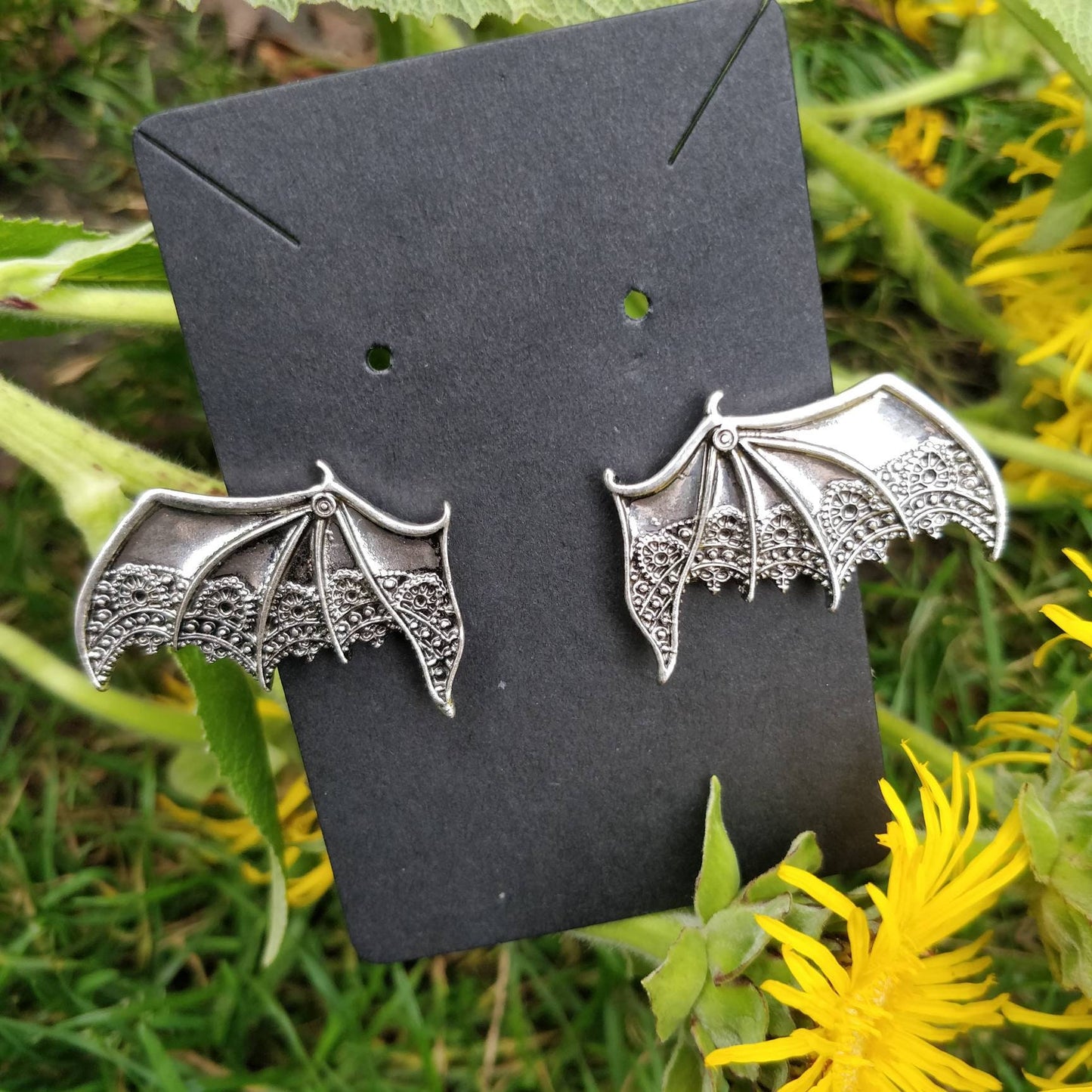 Bat Hair Clips. Trad Goth vampire hair accessories Halloween