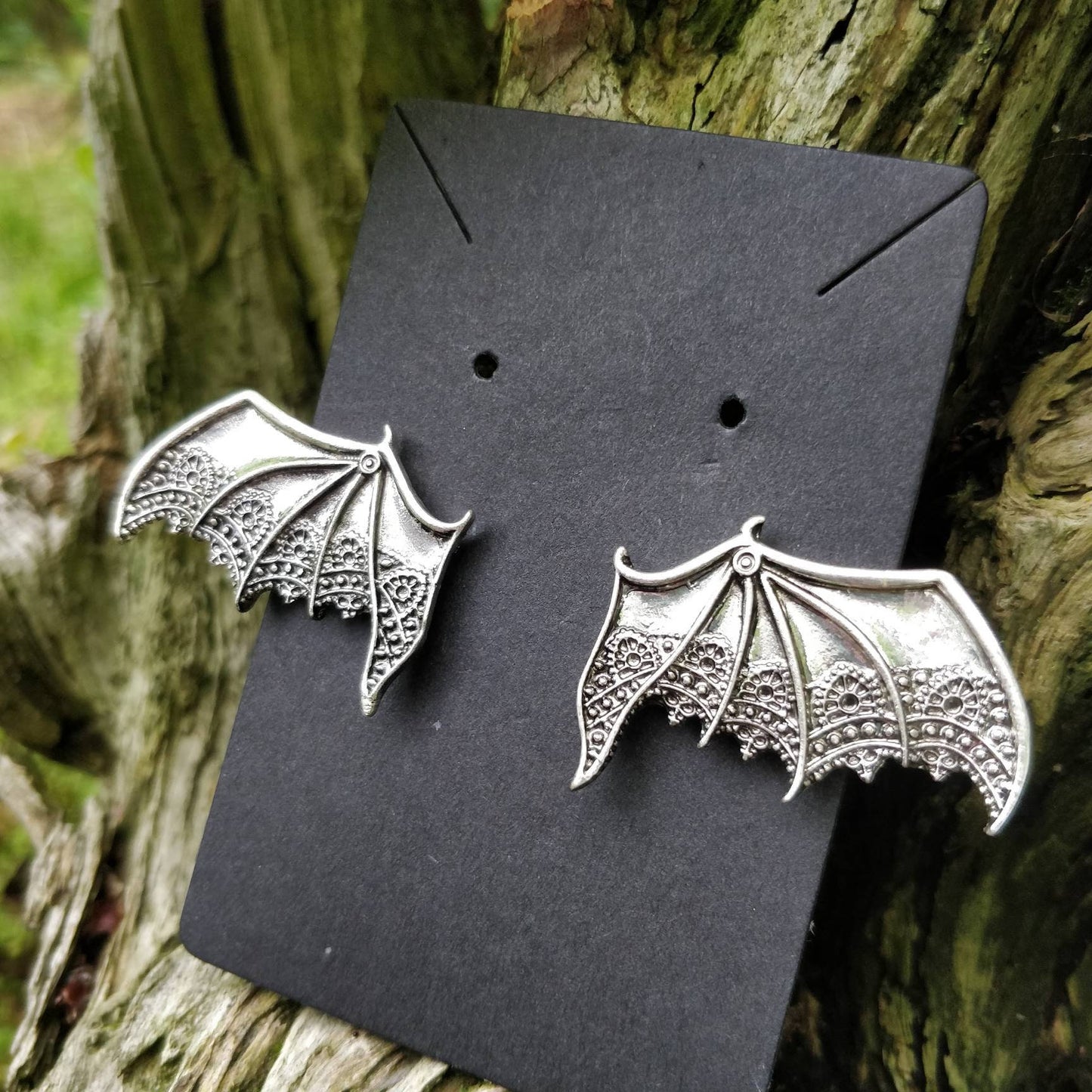 Bat Hair Clips. Trad Goth vampire hair accessories Halloween
