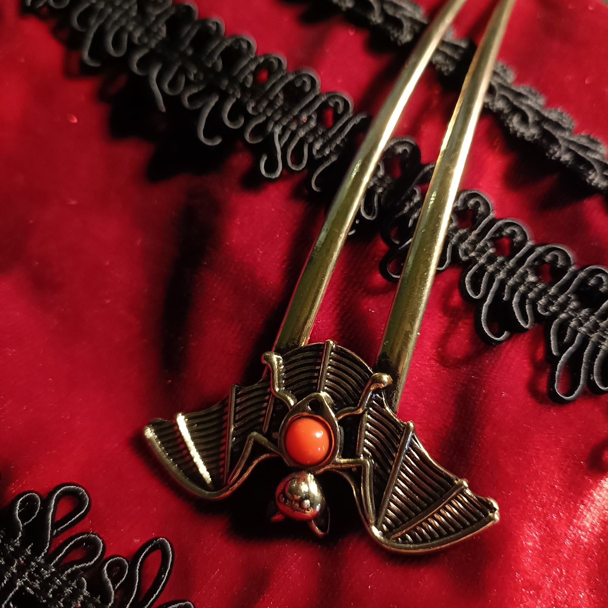 Bat Hair Stick- Retro Gothic