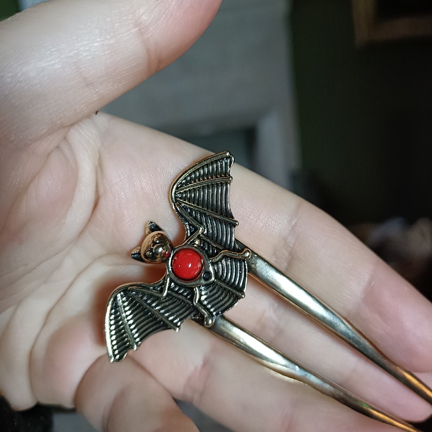 Bat Hair Stick- Retro Gothic