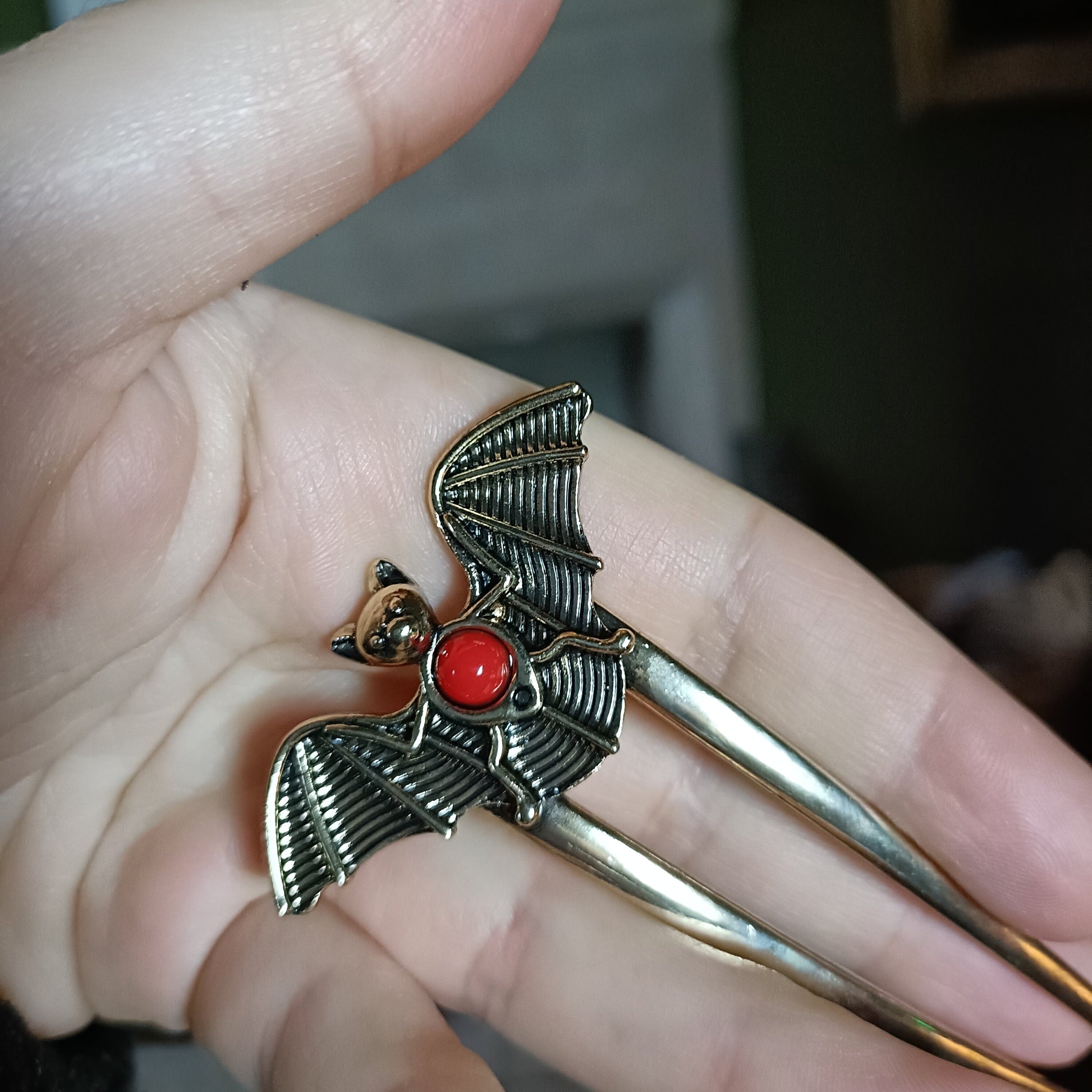 Bat Hair Stick- Retro Gothic