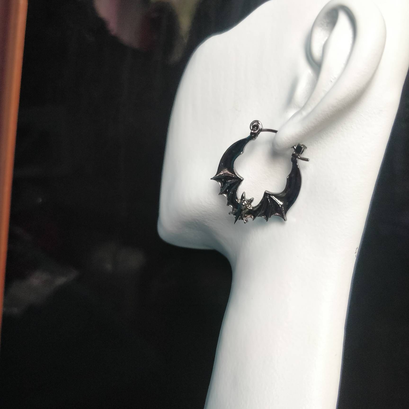 Bat Hoop Earrings- Gothic/ Punk