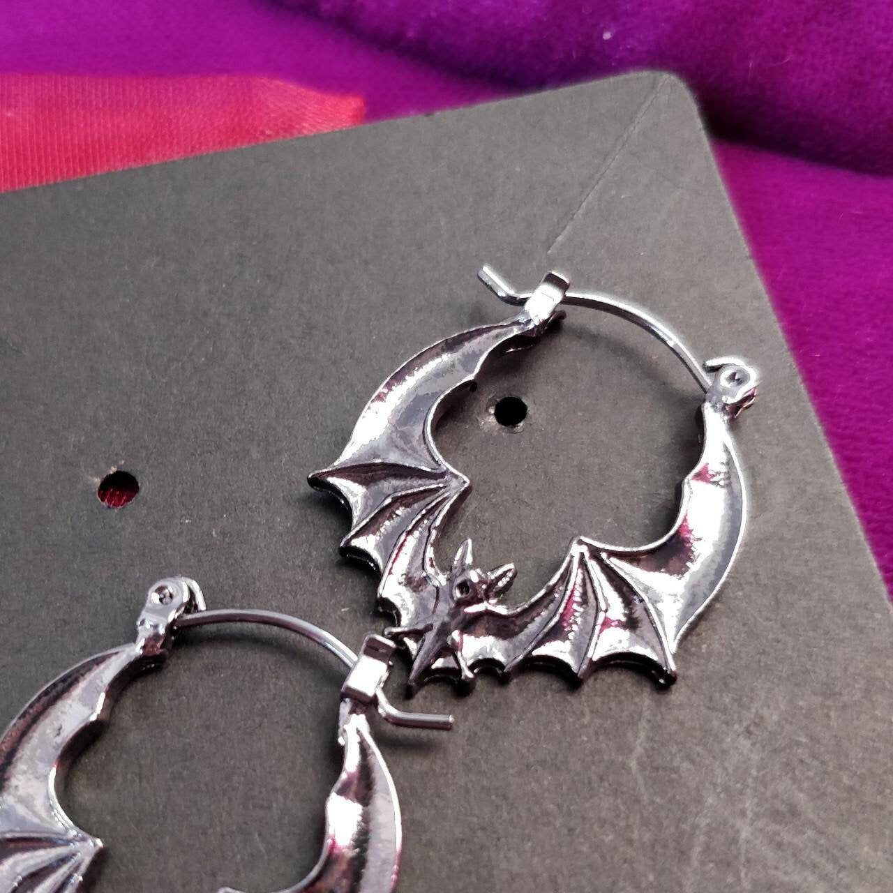 Bat Hoop Earrings- Gothic/ Punk