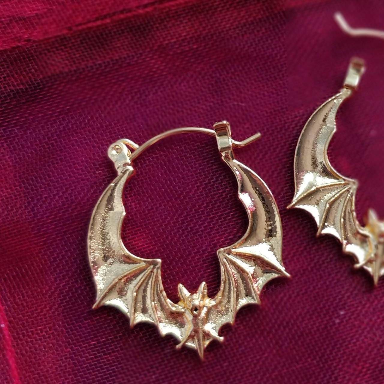 Bat Hoop Earrings- Gothic/ Punk