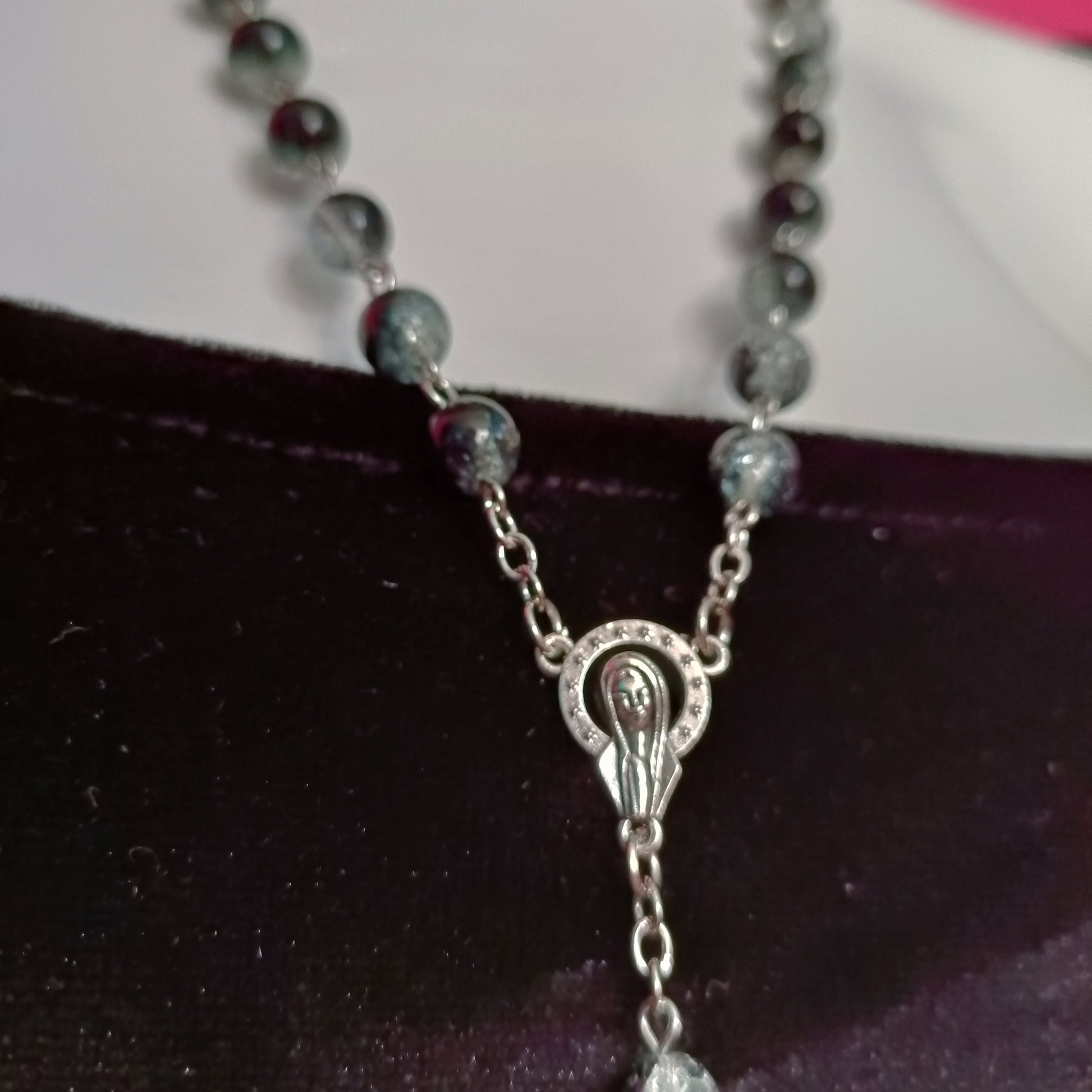 Black Ombre Rosary- Nancy D