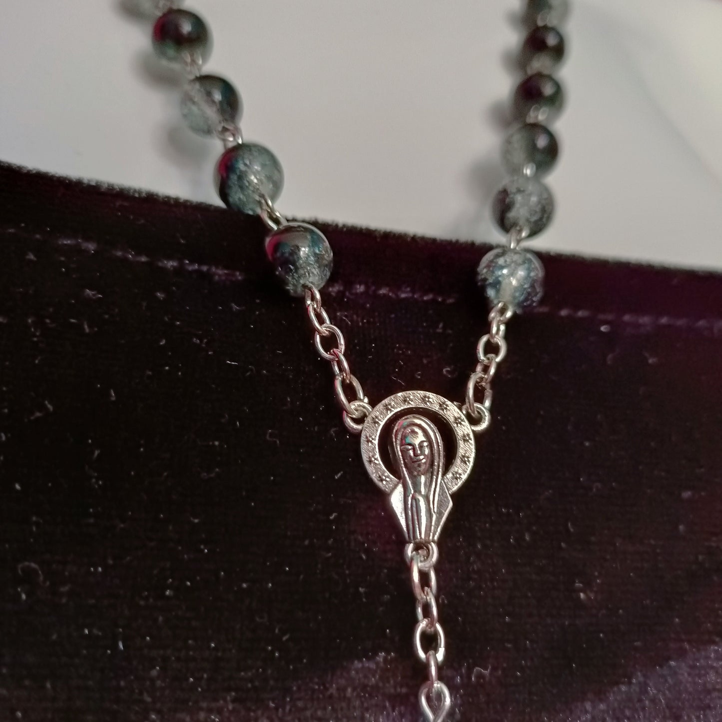 Black Ombre Rosary- Nancy D