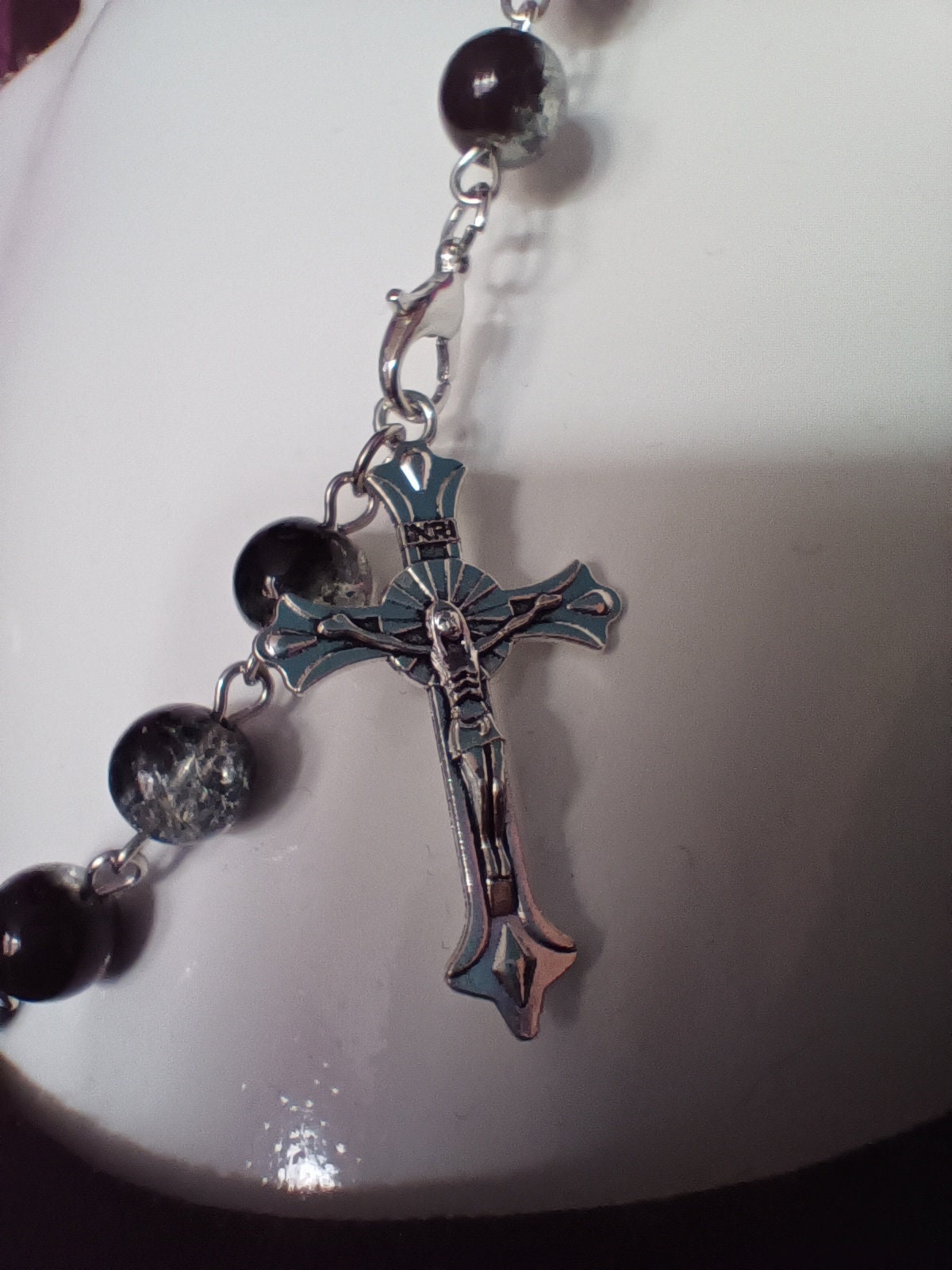Black Ombre Rosary- Nancy D