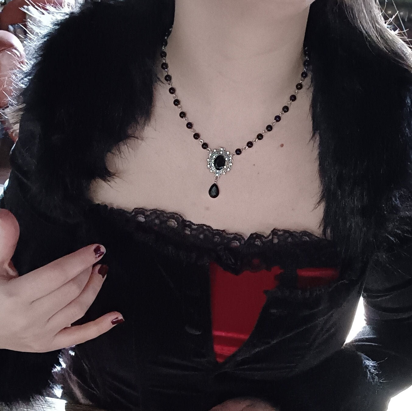 Black Vampire Necklace- Our Lady of the Castle