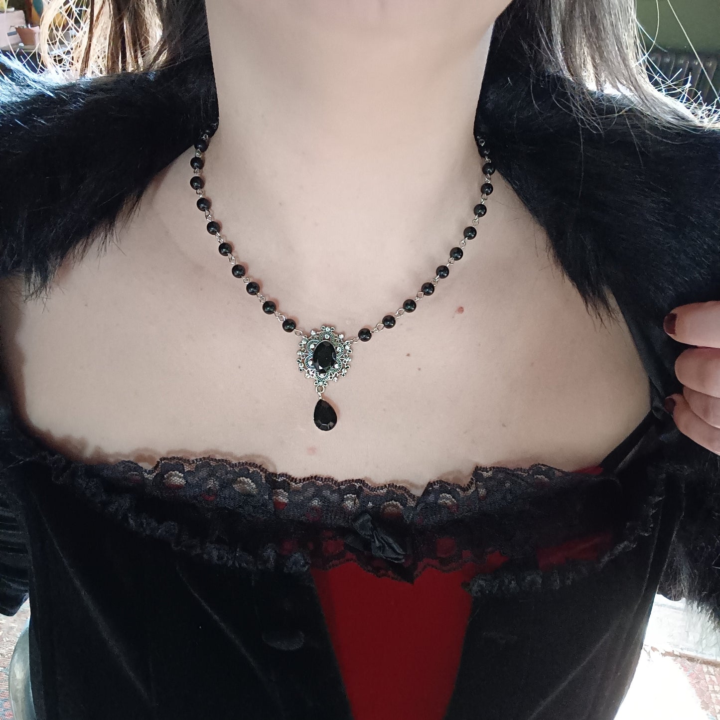 Black Vampire Necklace