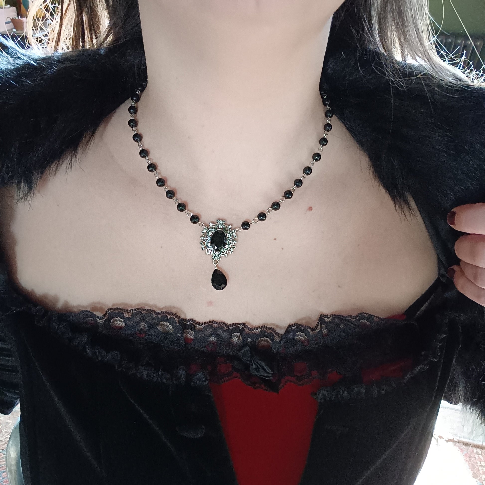 Black Vampire  Necklace