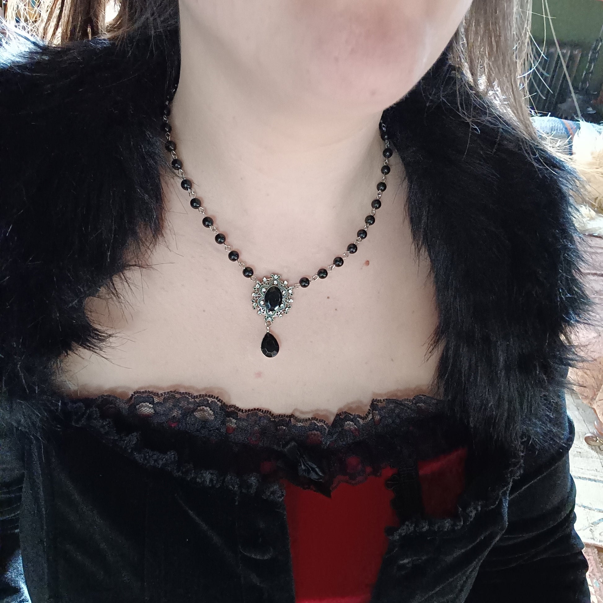 Black Vampire Necklace- Our Lady of the Castle
