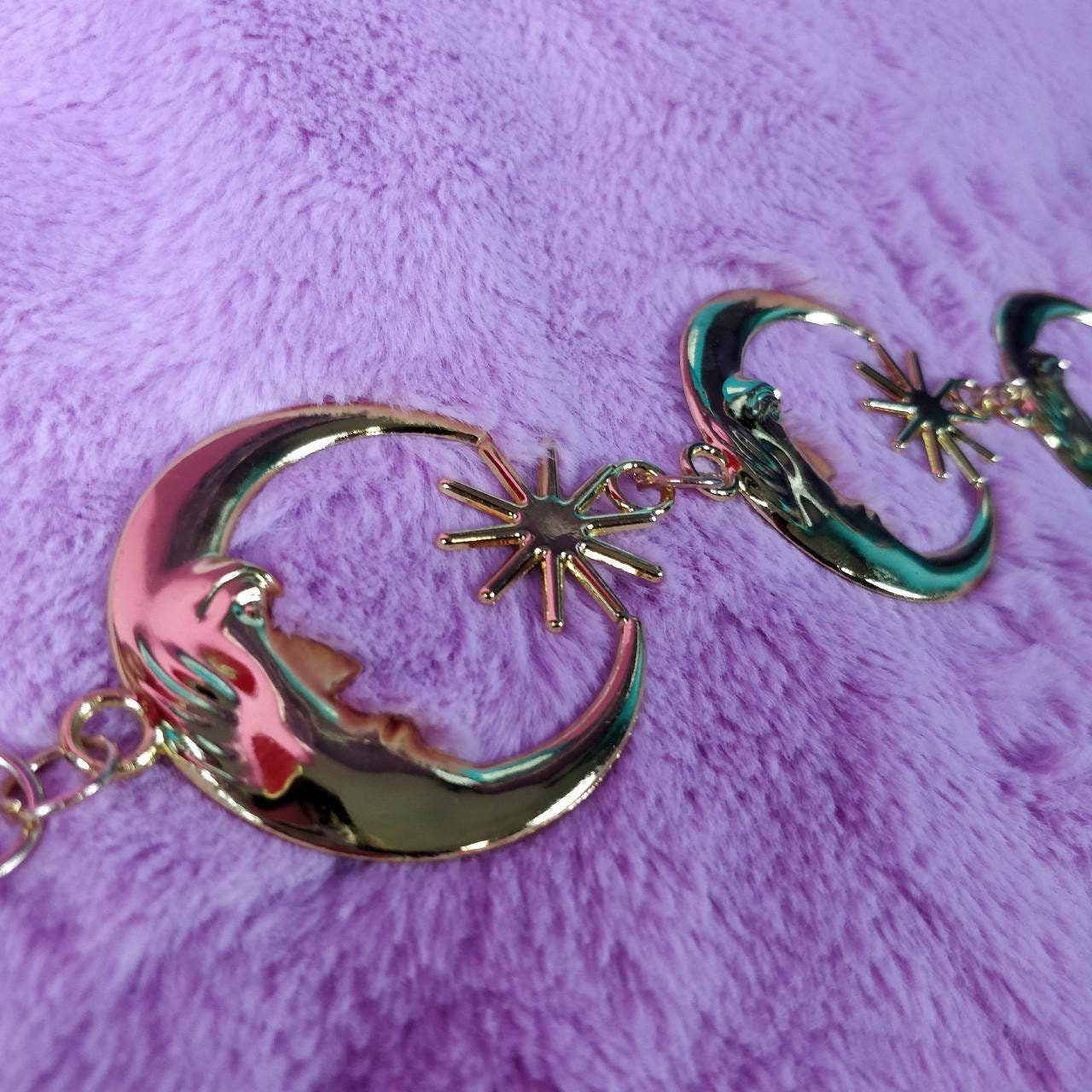 Celestial Belt/ Moon and Stars Chain Belt/ Hippy Boho Bohemian RETRO 90S silver moon waist chain// wedding sash- silver or gold