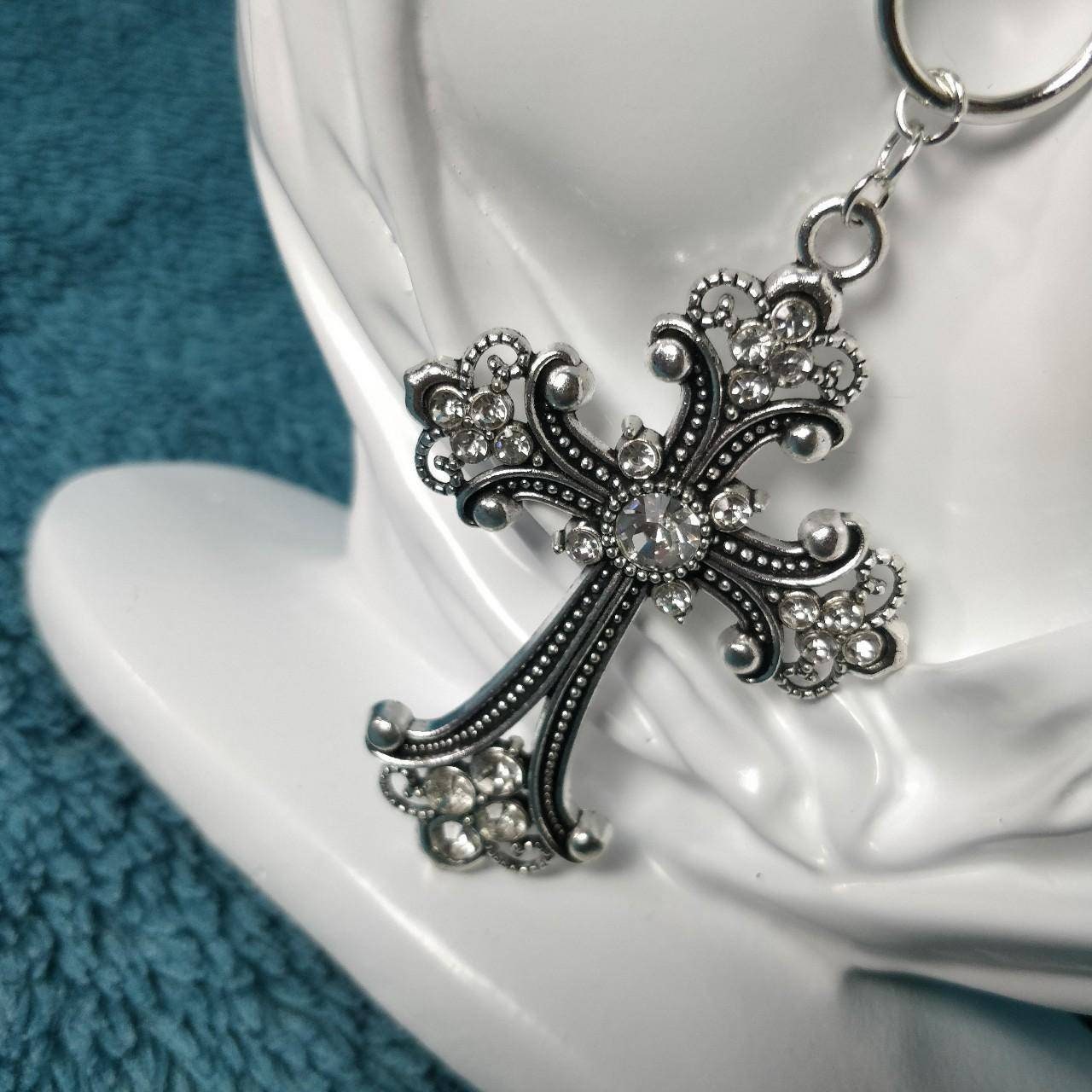 Chain Link Diamante Crucifix