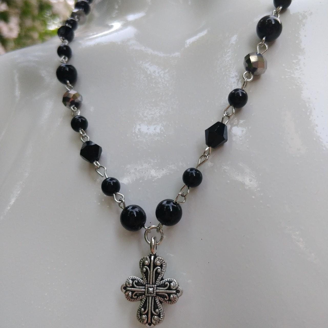 Chunky Beaded Crucifix