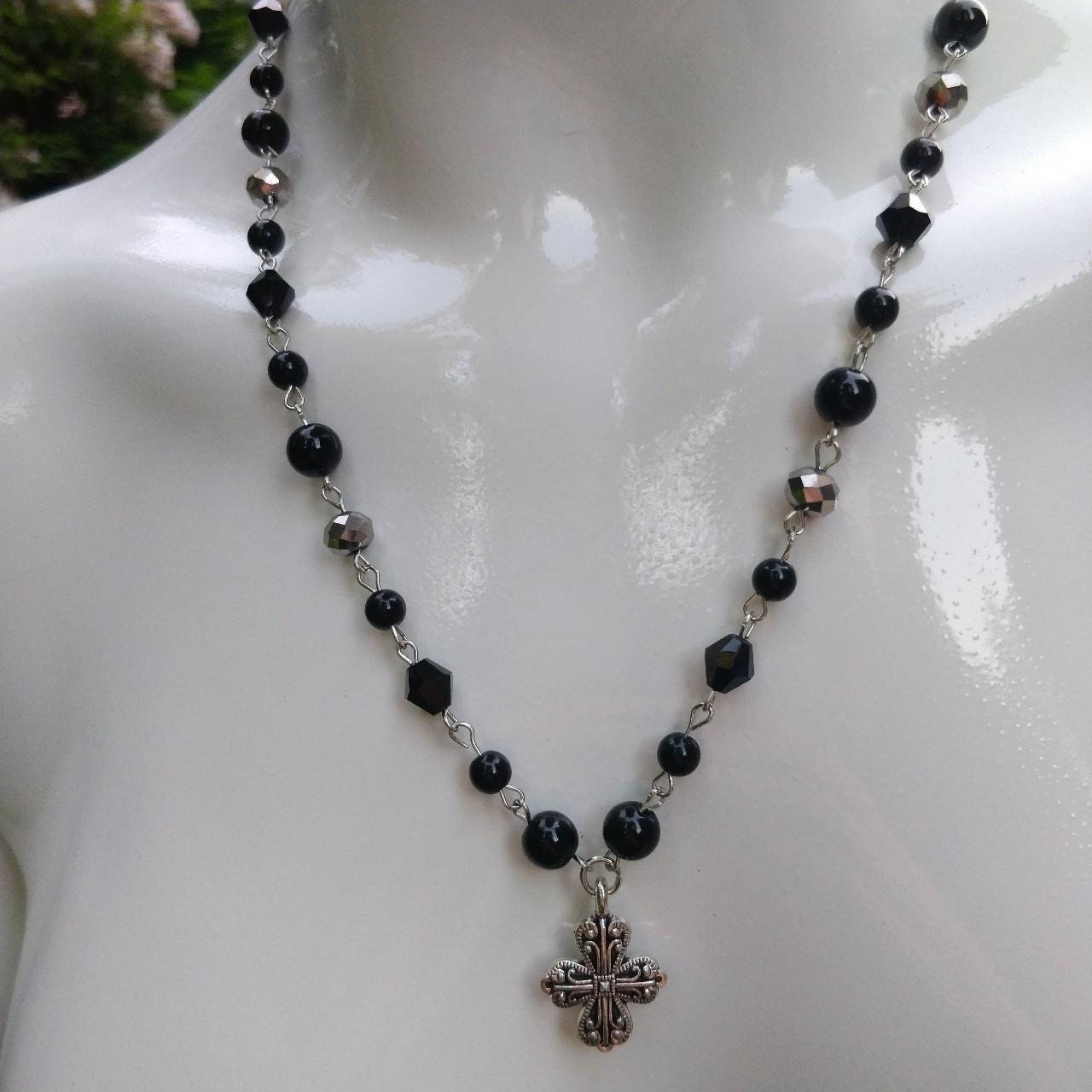 Chunky beaded Crucifix
