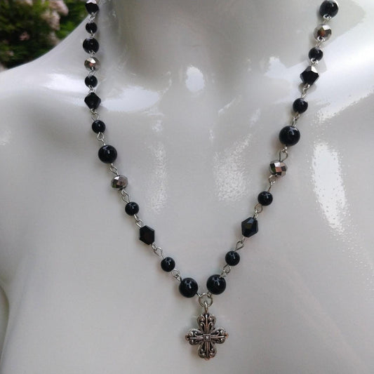 Chunky beaded Crucifix