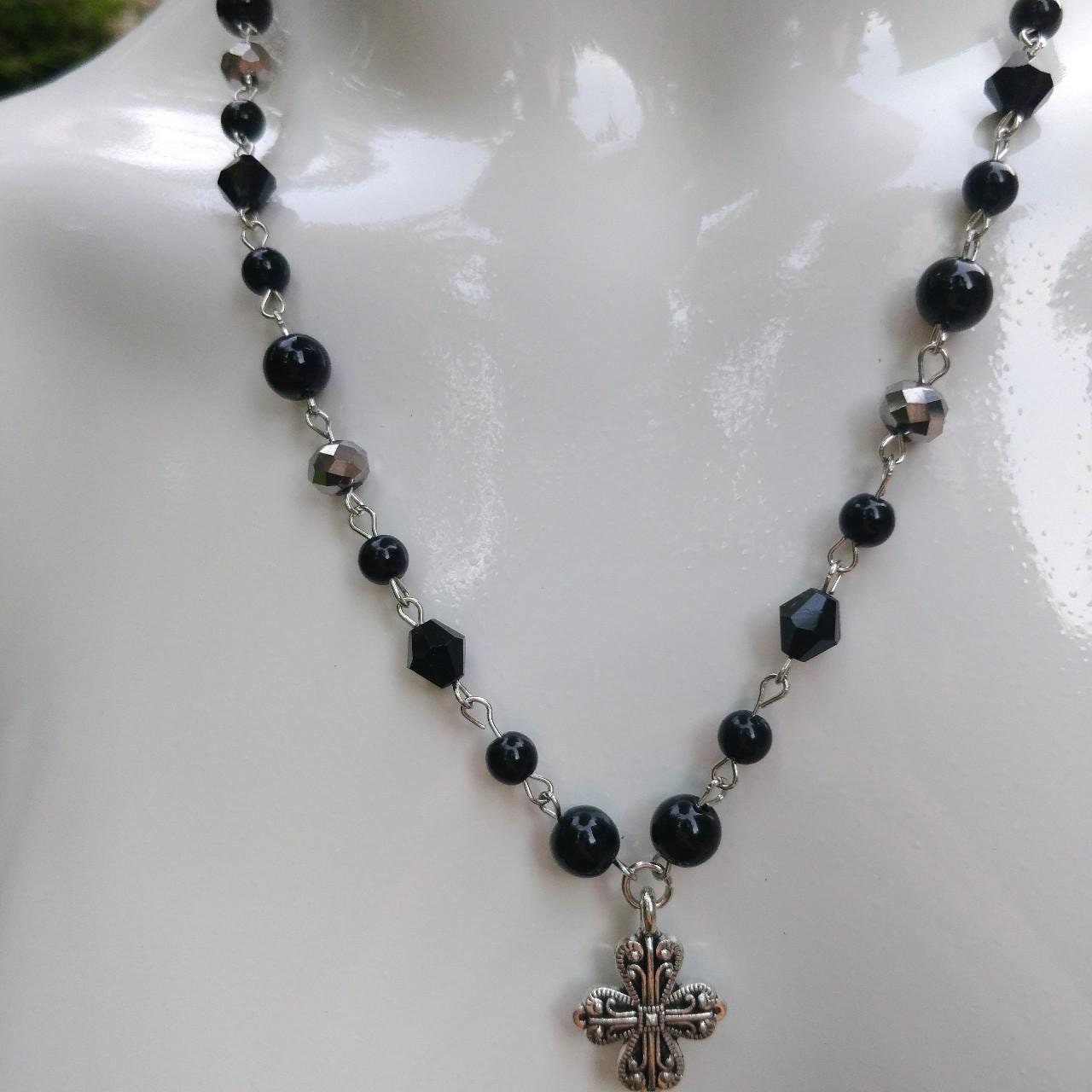 Chunky Beaded Crucifix