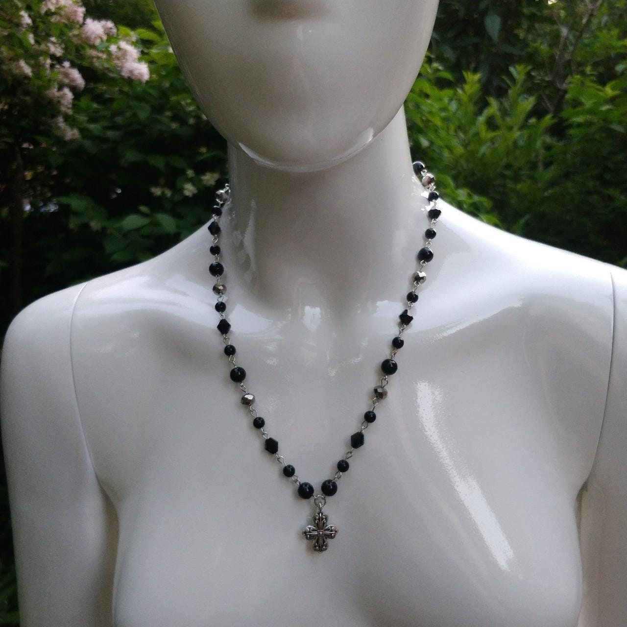 Chunky Beaded Crucifix