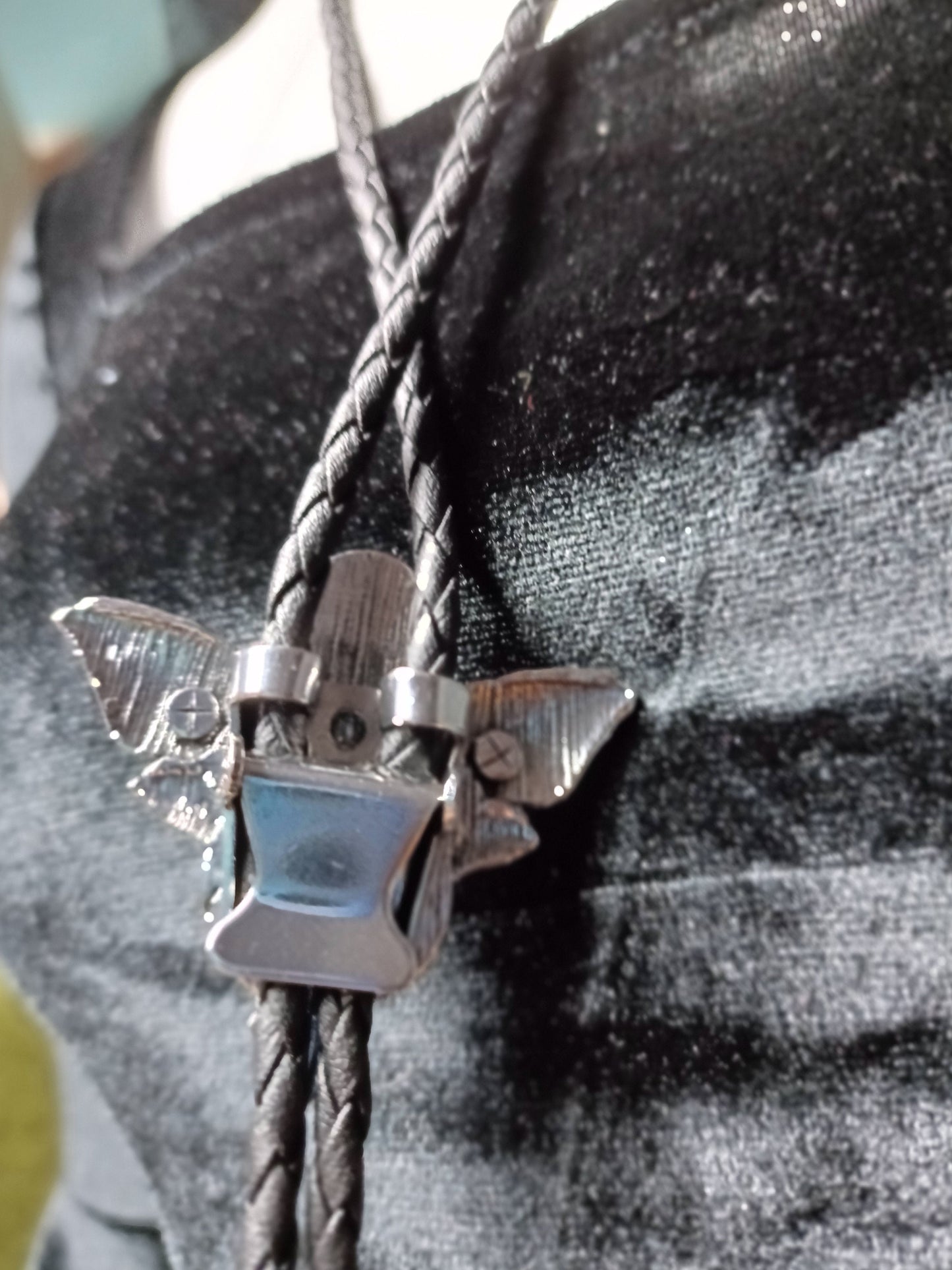 Cowboy Bolo Tie Deaths Head Moth - Gothic Y'allternative