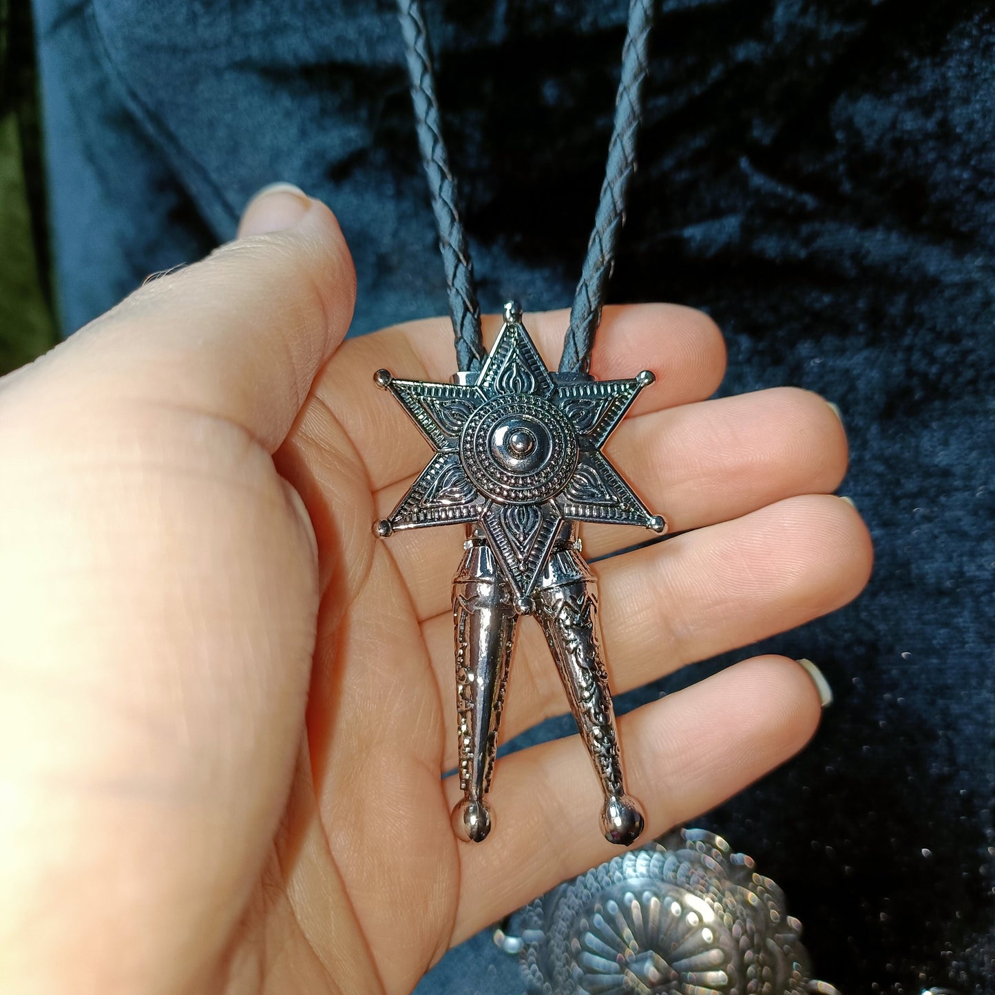 Cowboy Bolo Tie - Geometric Star