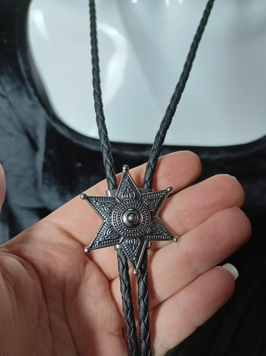 Cowboy Bolo Tie geometric star