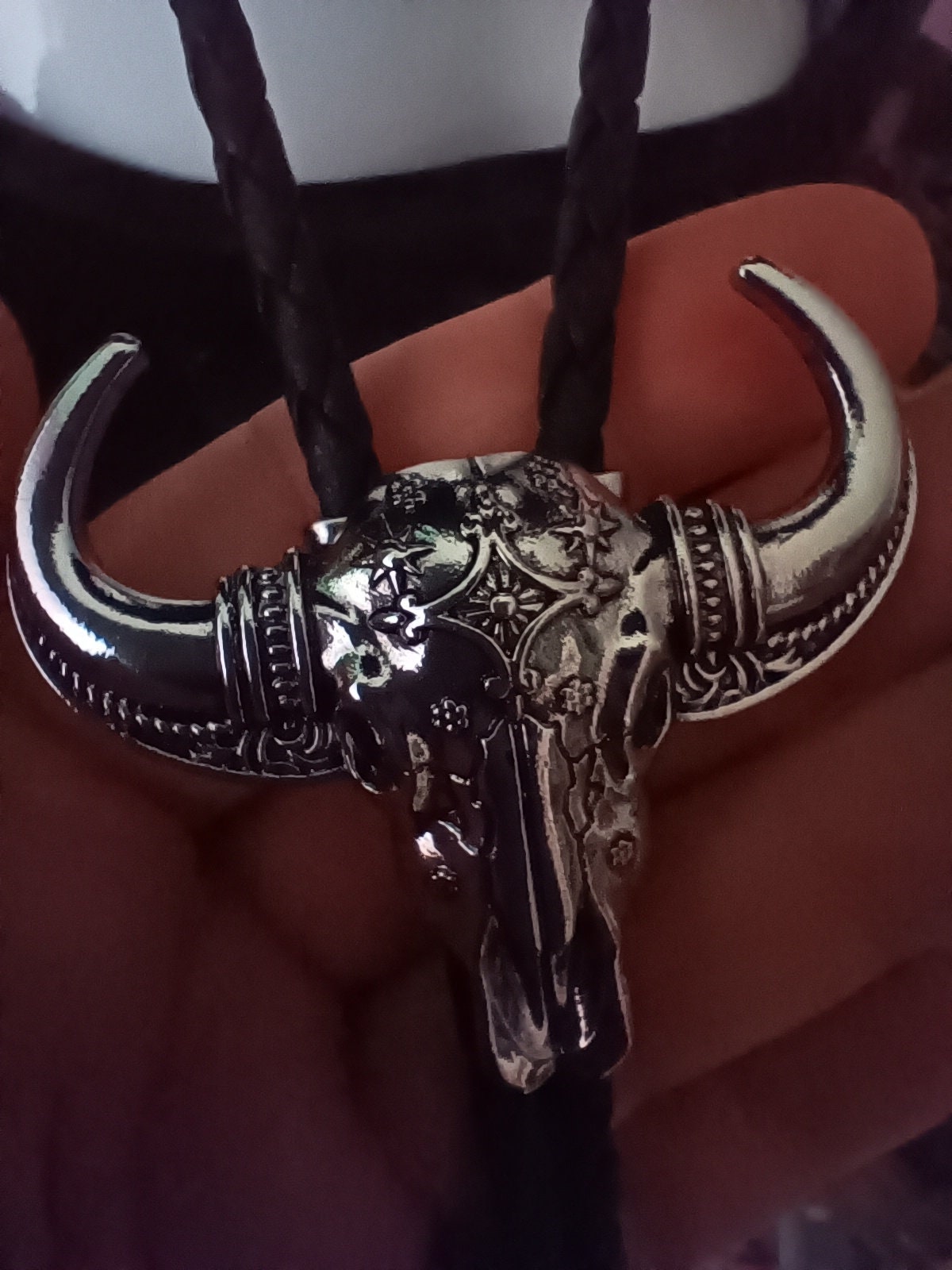 Cowboy Bolo Tie - Longhorn Cow Skull