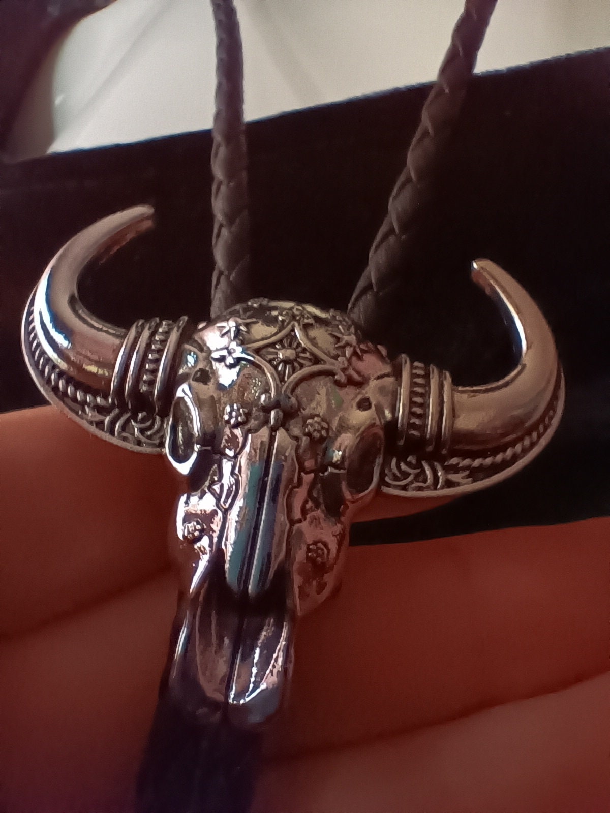 Cowboy Bolo Tie - Longhorn Cow Skull
