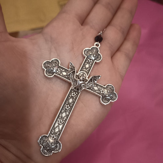 Crucifix Earrings with Bats