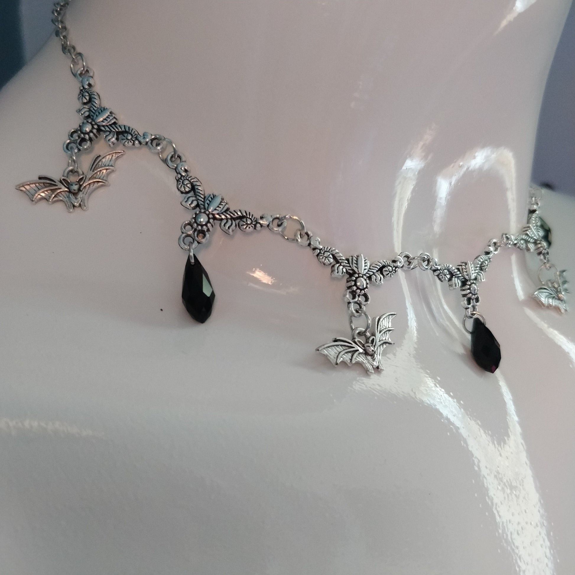 Dainty Bat Necklace- goth necklace