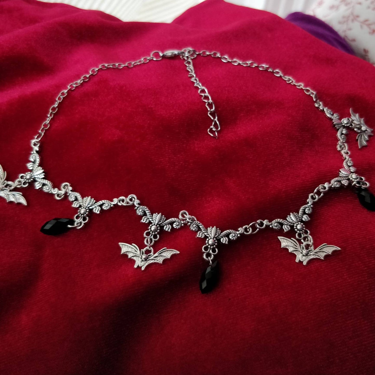 Dainty Bat Necklace- goth necklace