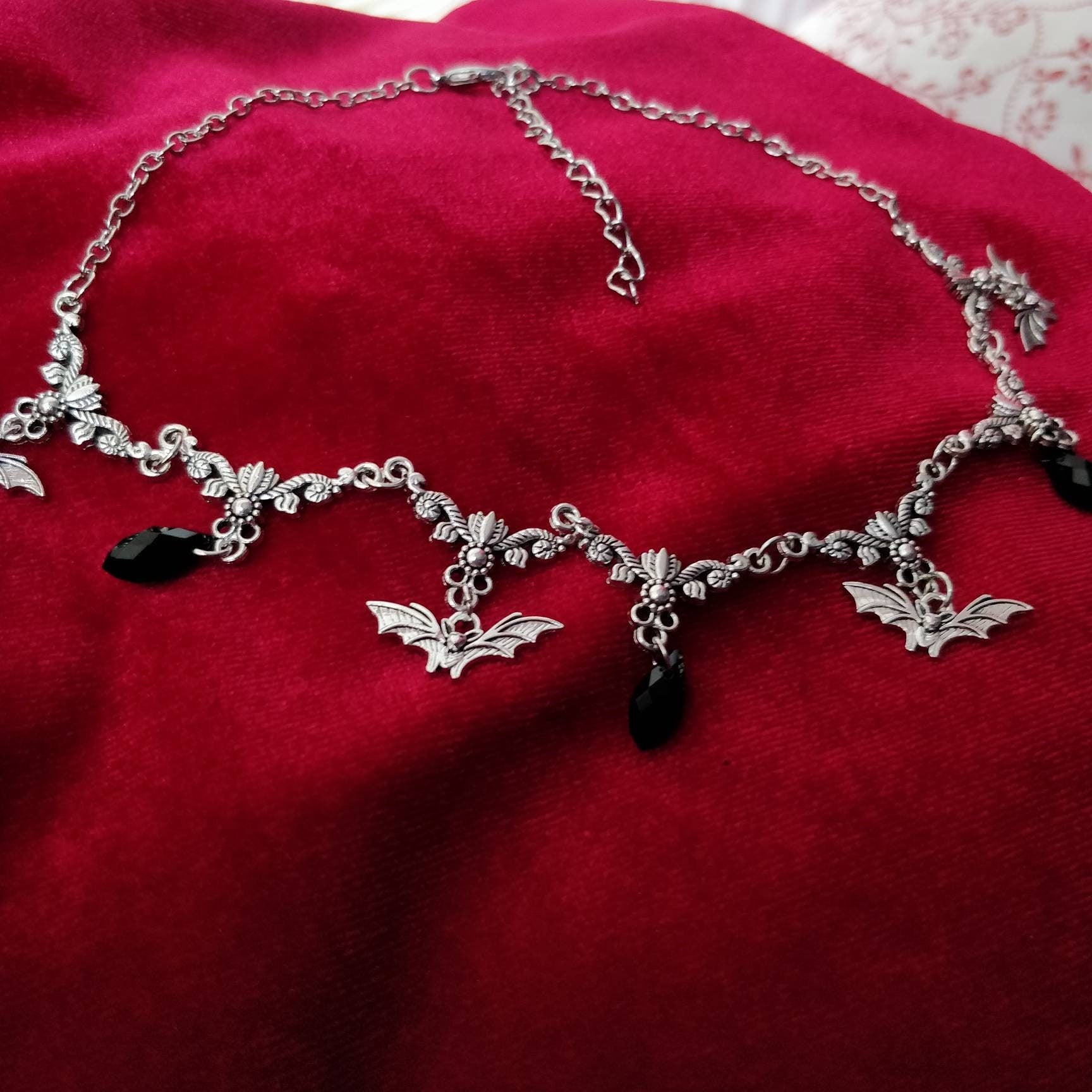 Dainty Bat Necklace- goth necklace
