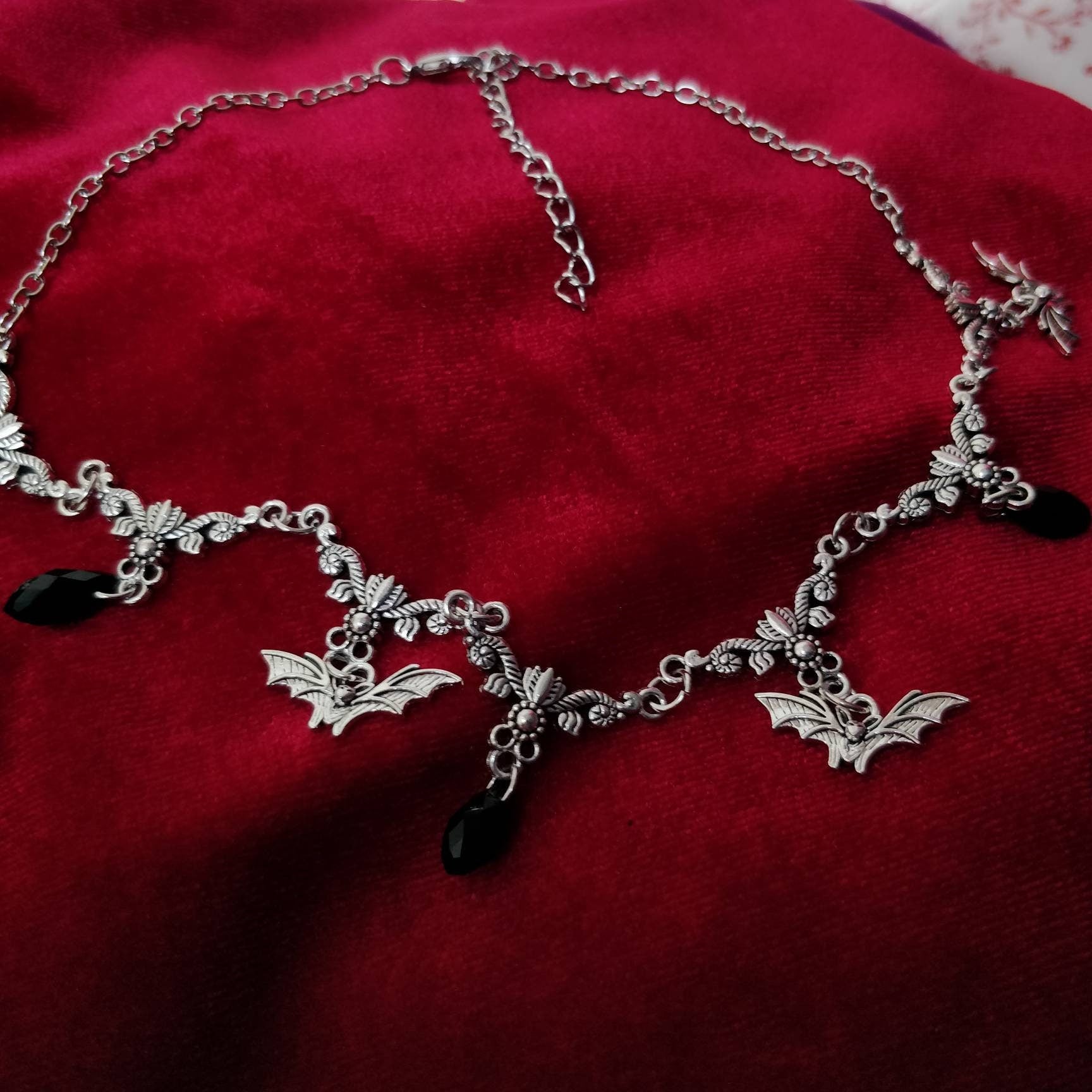 Dainty Bat Necklace- goth necklace