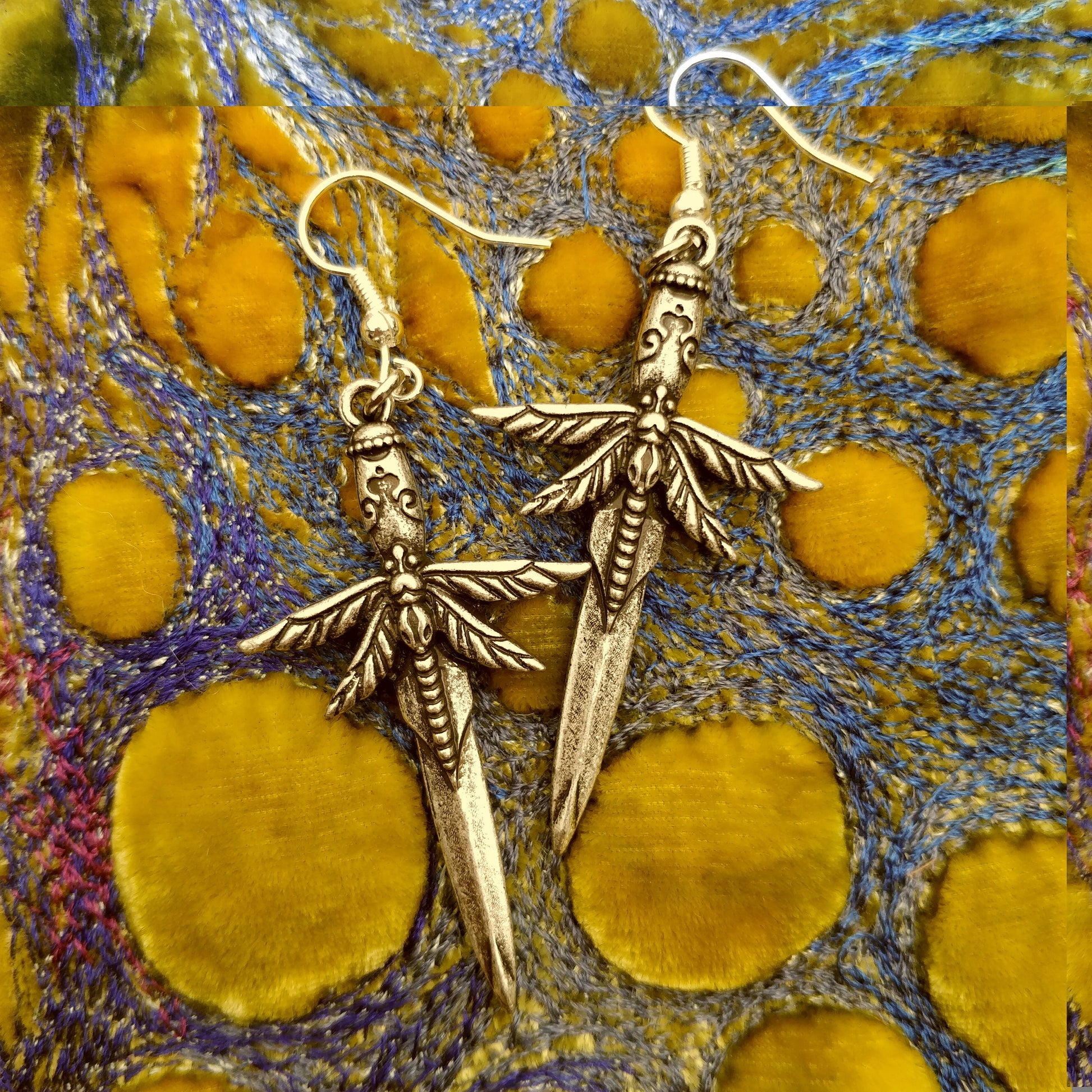 Dragonfly Sword Earrings