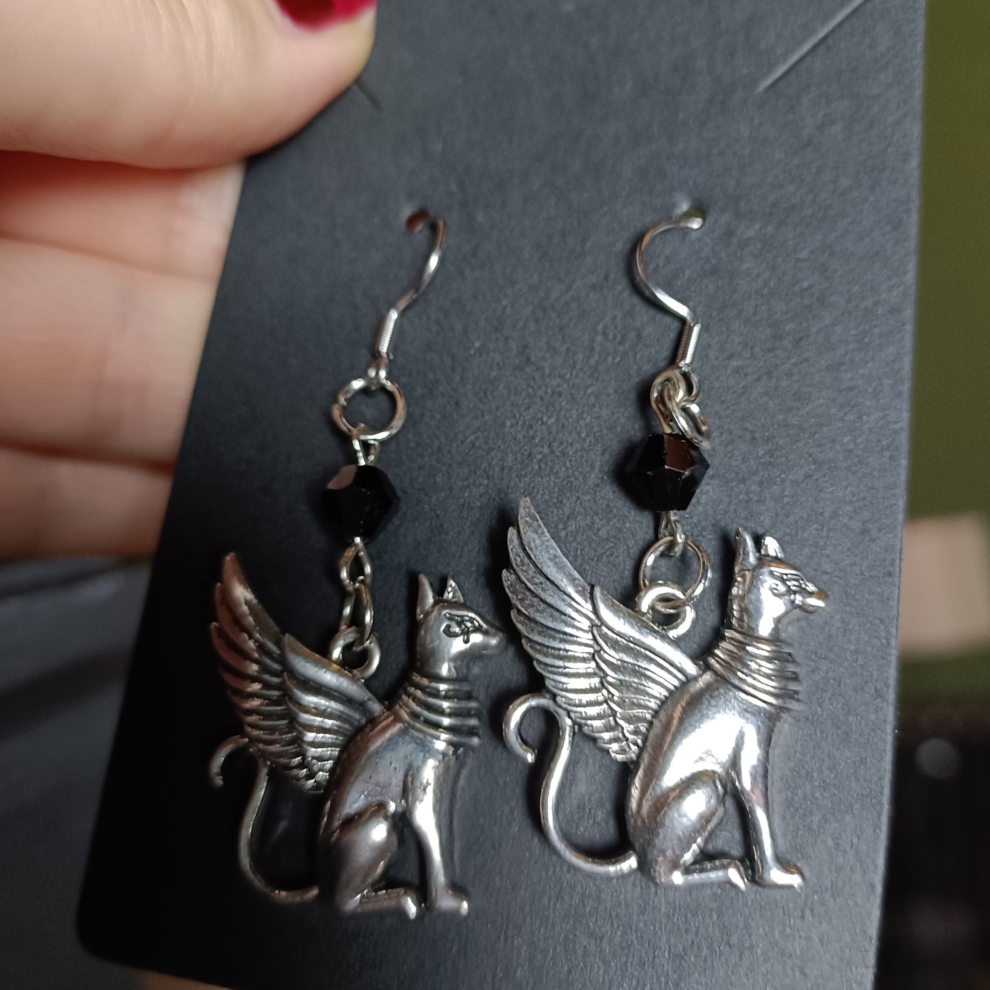 Egyptian Cat Goddess Earrings Bastet