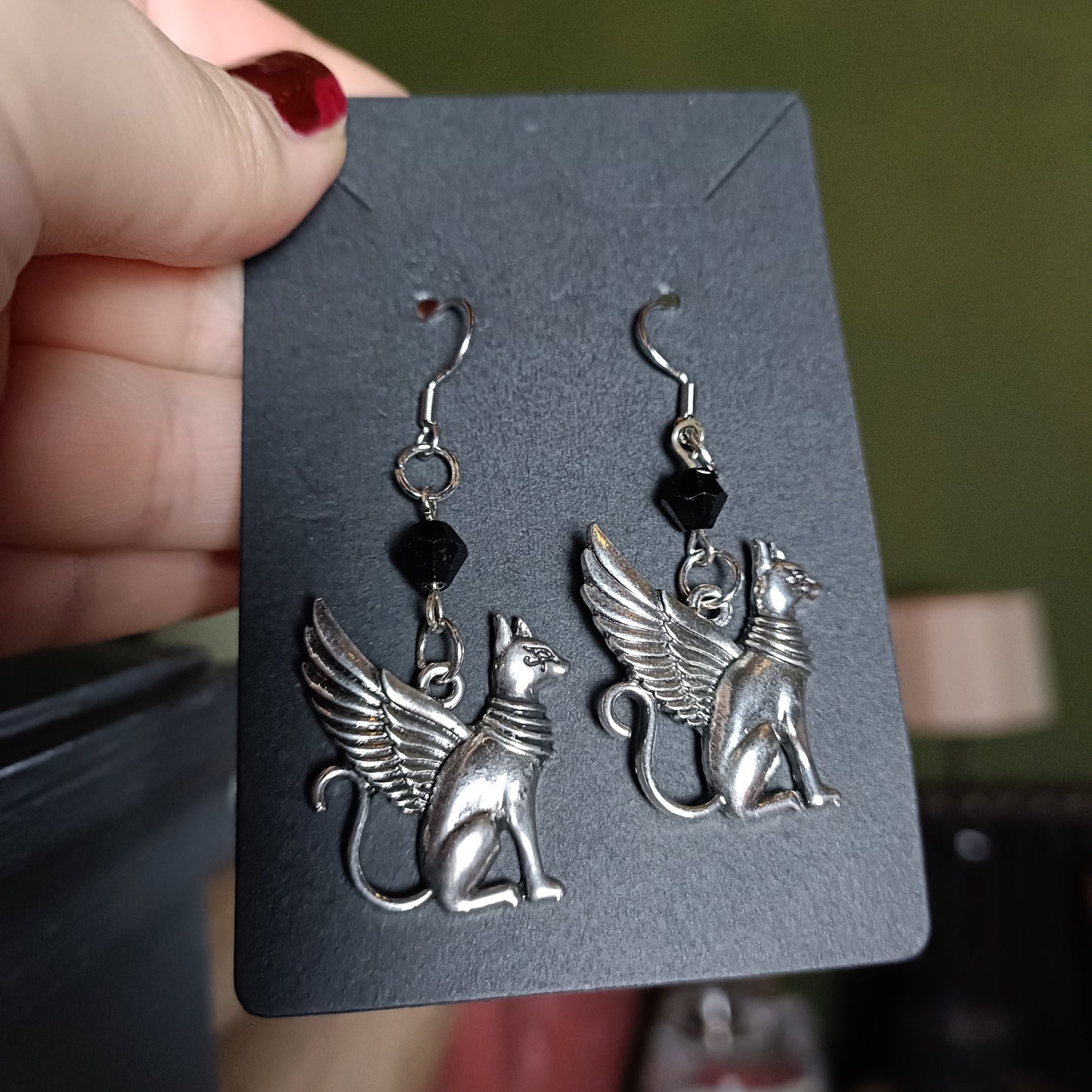 Egyptian Cat Goddess Earrings Bastet