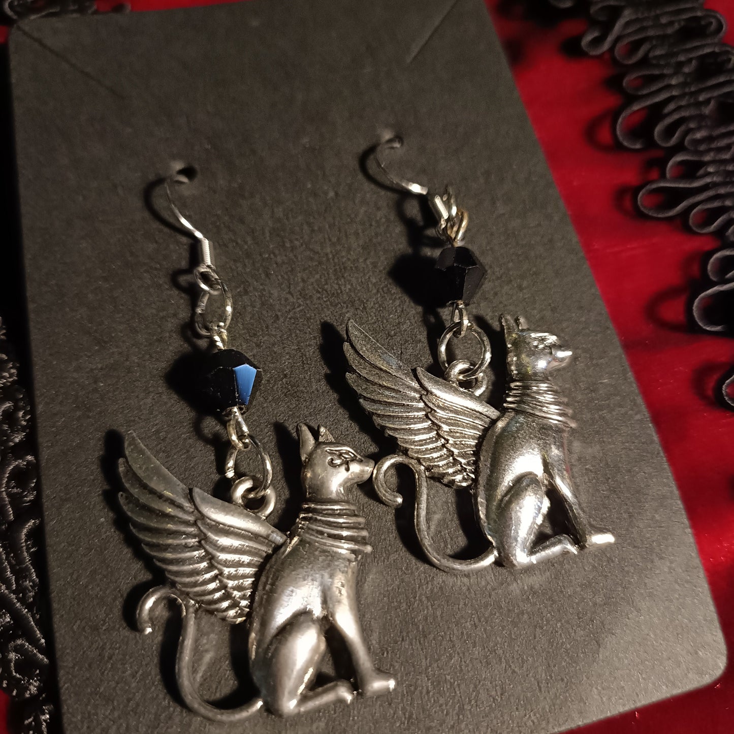 Egyptian Cat Goddess Earrings Bastet