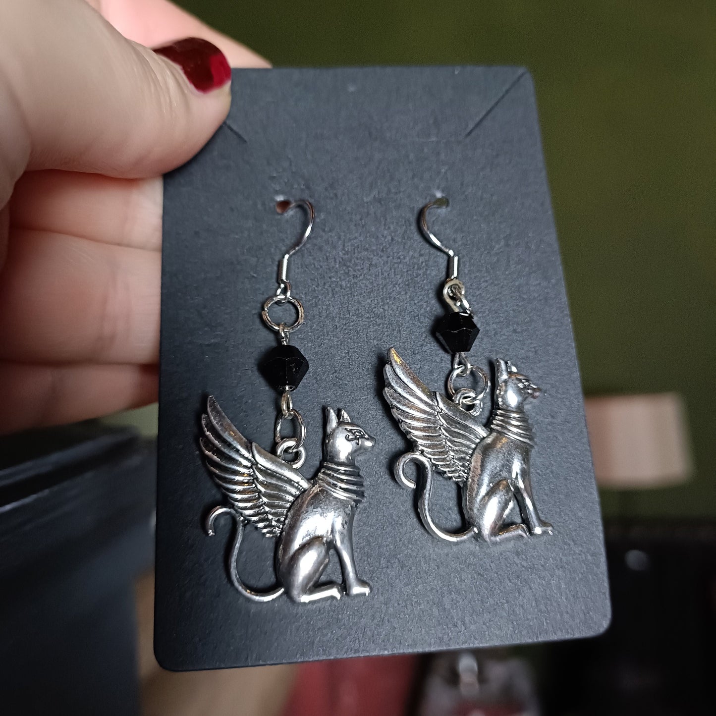 Egyptian Cat Goddess Earrings Bastet